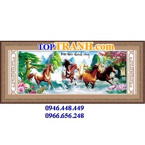 Tranh gắn đá mã đáo thành công 